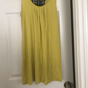 Green inc dress with black lace